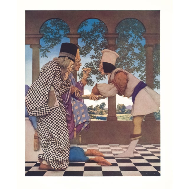 Original lithograph (offset) by Maxfield Parrish from "Knave of Hearts" published in 1925 by Charles Scribner's Sons. This...