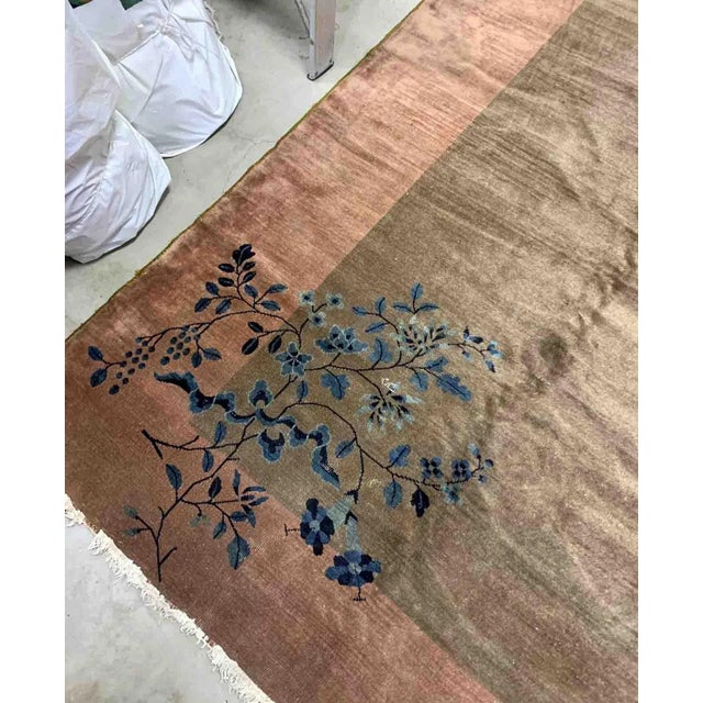 Art Deco 1920s Handmade Antique Art Deco Chinese Rug For Sale - Image 3 of 11