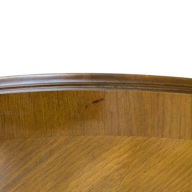 1960s Drexel Esperanto Walnut Oval Extension Dining Table With Two Leaves For Sale - Image 11 of 18