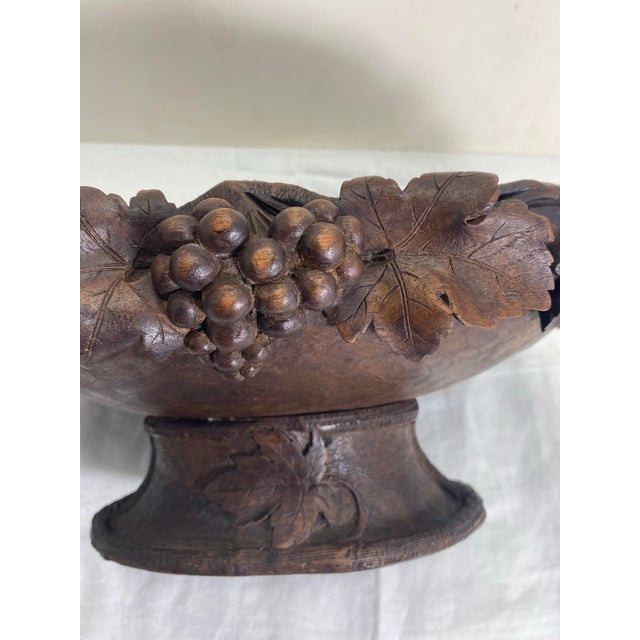 19th Century Hand Carved Walnut Wood Black Forest Decorative Centerpiece For Sale - Image 10 of 10