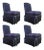 Connoisseur 'Onassis' Designer Exotic Woven Horsehair & Leather Slipper Chairs - Set of 4 For Sale