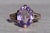 Gold The Bickville: Ladies Victorian 14K Rose Gold Cocktail Ring set with Amethyst For Sale - Image 8 of 10