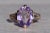 Gold The Bickville: Ladies Victorian Rose Gold Cocktail Ring Set With Amethyst For Sale - Image 8 of 10