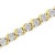 Haus of Brilliance 14K Yellow Gold Plated .925 Sterling Silver 1/4 Cttw Diamond Round Miracle Plate and "S" Link Tennis Bracelet - 7" For Sale - Image 4 of 7