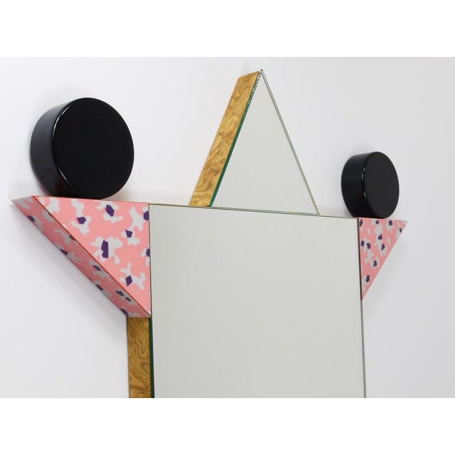 Ettore Sottsass Vintage Italian Wall Mirror by Ettore Sottsass, 1984 For Sale - Image 4 of 18