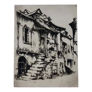 1930s European Architectural Etching