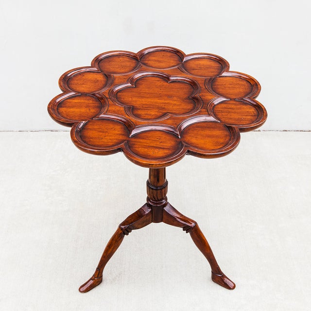 Early 20th Century Isle of Man Solid Mahogany Tilt-Top Tripod Supper Table For Sale - Image 10 of 12