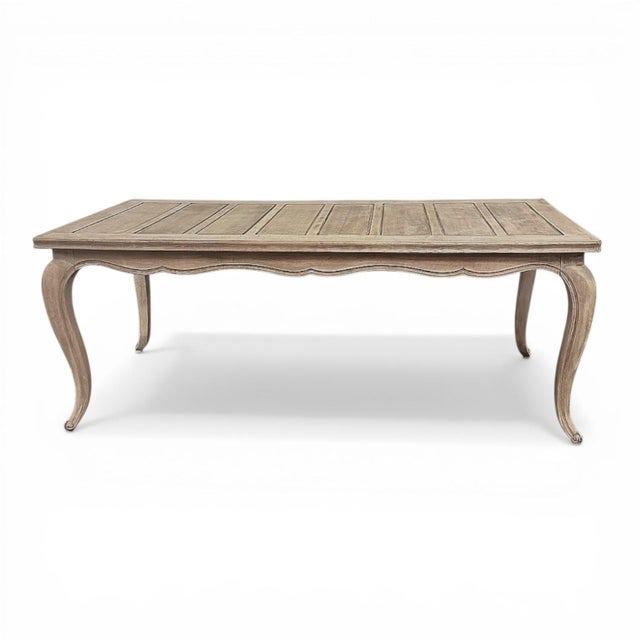 French Country Antique Country French Stripped Fruitwood Dining Table For Sale - Image 3 of 14