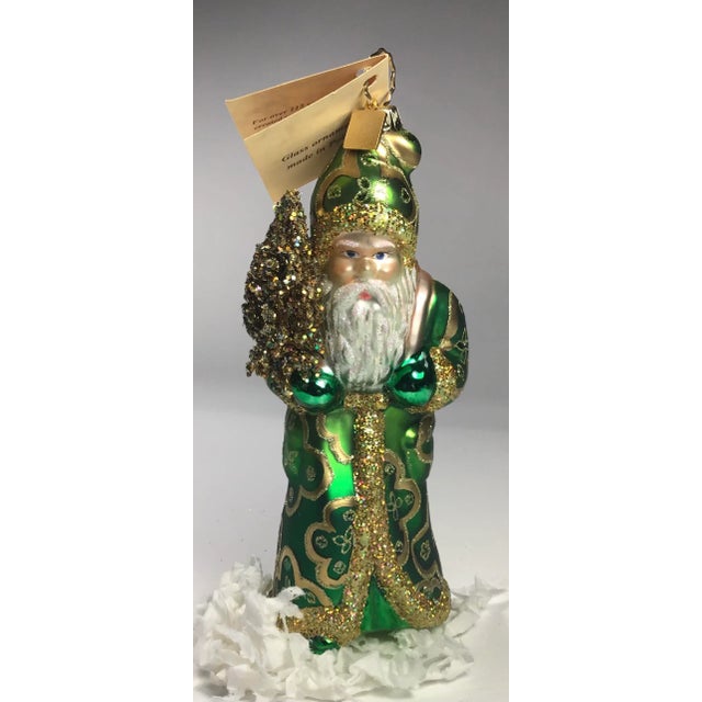 2000’s Mouth Blown Glass Santa Ornament “Royal Splendor Santa” by Ino Schaller For Sale - Image 13 of 13