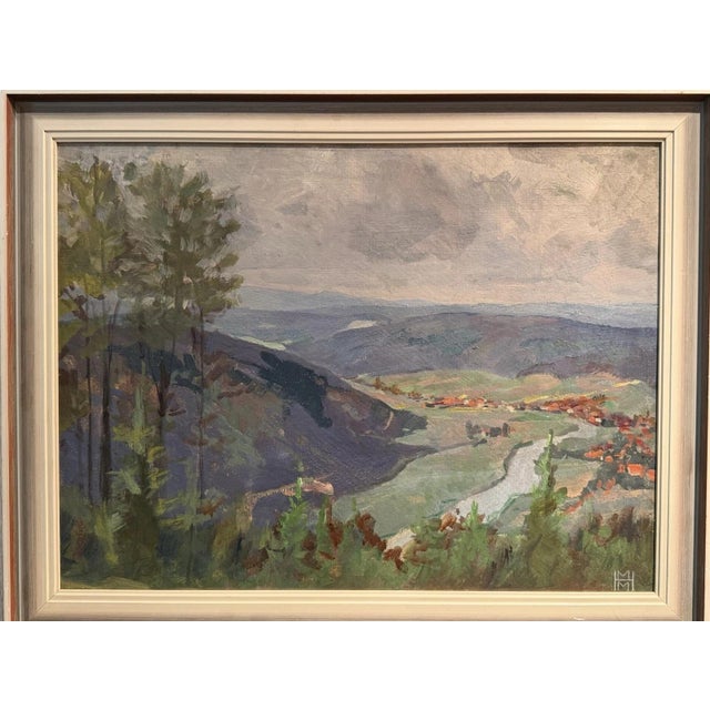Helene Meyer, Landscape Composition, Oil Painting on Canvas For Sale - Image 7 of 13