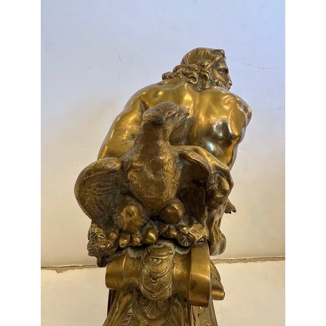 Antique Bronze Figural Andirons -a Pair For Sale - Image 11 of 16