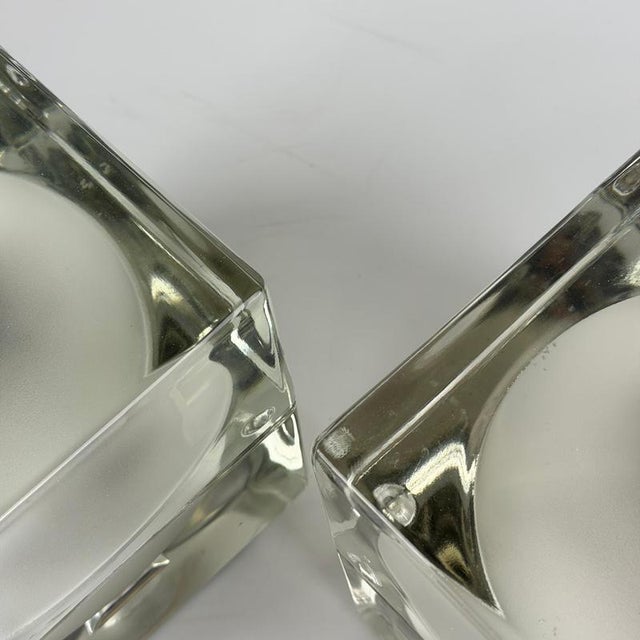 Satin Cubosfera Lamps by Mendini for Fidenza Vetraria, 1960s, Set of 2 For Sale - Image 12 of 18