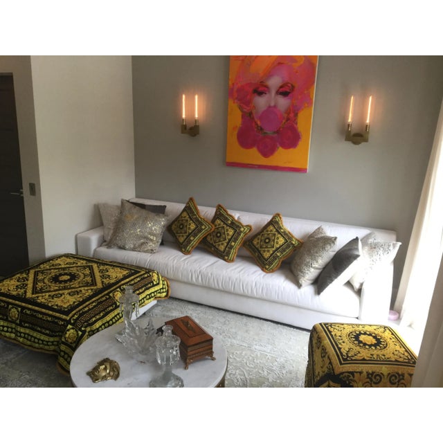 Italian Cistom Made Versace Pillows - Set of 3 For Sale - Image 10 of 13