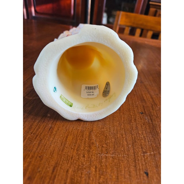 Glass 1990s Fenton Burmese Uranium Glass Santa For Sale - Image 7 of 7