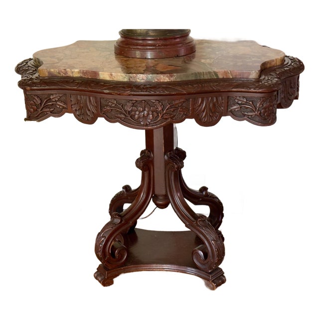 Antique Victorian Rococco Revival Parlor Table For Sale