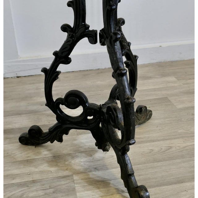 Victorian Cast Iron Scroll Work Occasional Table This lovely table stands on a very attractive heavy iron 3 footed scroll...