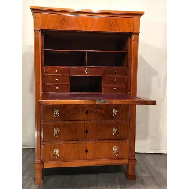 Wood Biedermeier Secretary Desk, 1820s For Sale - Image 7 of 9