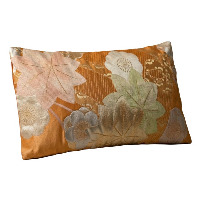 Japanese Ceremonial Silk Lumbar Cushion by Renaras For Sale