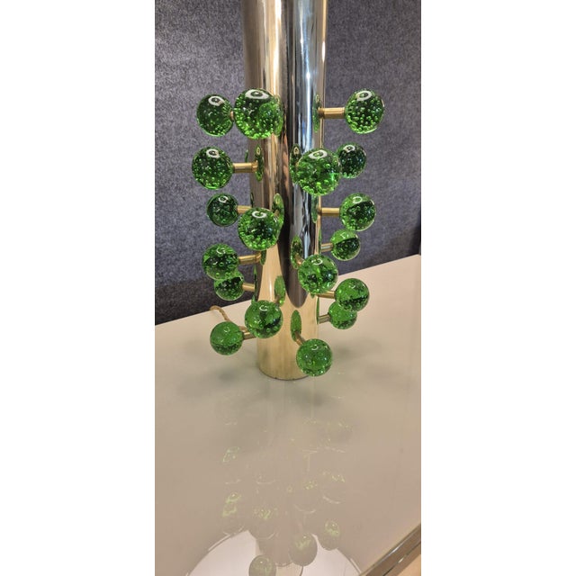 Contemporary Handmade Italian Table Lamps in Brass and Murano Glass from Justfurnituress SRL, Set of 2 For Sale - Image 3 of 16