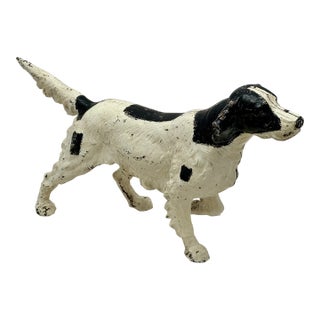 Large Vintage Hubley Manufacturing Company Cast Iron Setter / Hunting Dog Doorstop - Circa 1930s For Sale