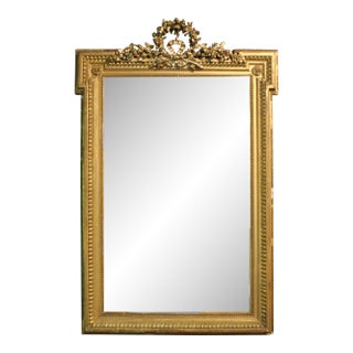Circa 1870s French Neoclassical Revival Gilt Mirror For Sale