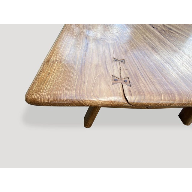 Mid-Century Modern Andrianna Shamaris Midcentury Couture Teak Wood Dining Table For Sale - Image 3 of 18