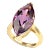 Marquise 13 Carat Amethyst Gold Rhodium Ring Size 8.25 For Sale