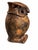 A wonderfully expressive vintage Japanese owl lantern or incense burner, hand-cast in iron during the mid-20th century....