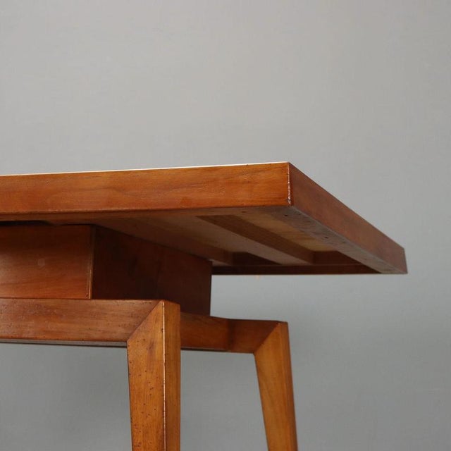Oak Wood Table with Colored Top, 1960s For Sale - Image 4 of 8