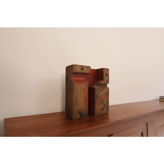 Brown Early 20th Century Wooden Casting Pattern Object with Original Patina For Sale - Image 8 of 16