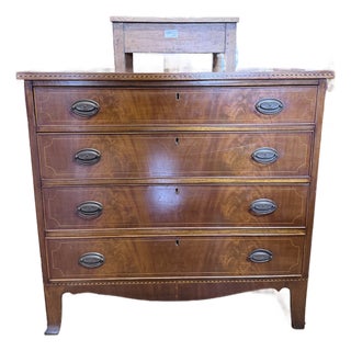 Early 19th Century Federal Inlaid Walnut Chest For Sale