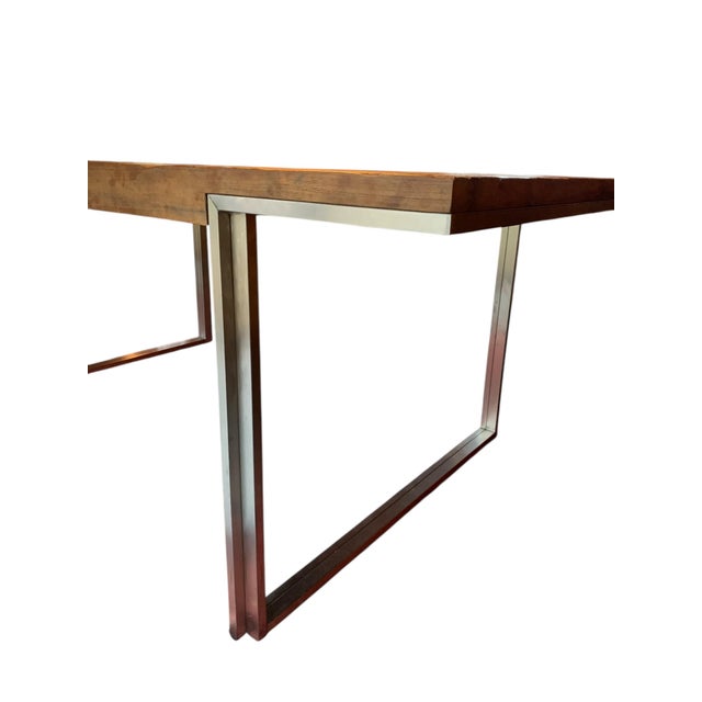 Modern Reclaimed Wood Table For Sale - Image 4 of 4