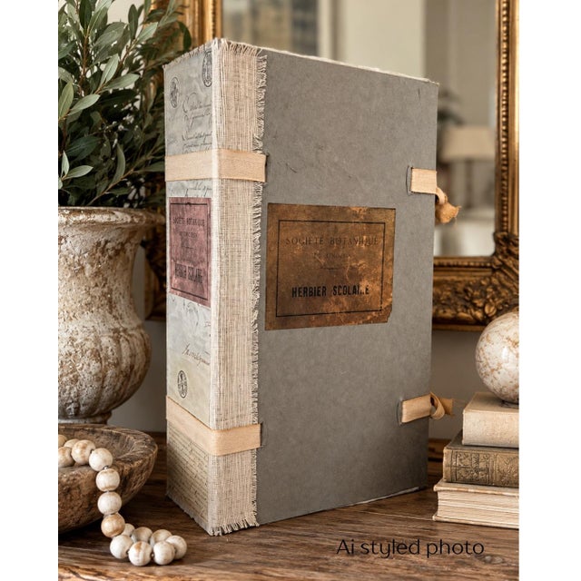 Restoration Hardware 18th C. French Handcrafted Journal, an oversized decorative book inspired by historic 18th-century...