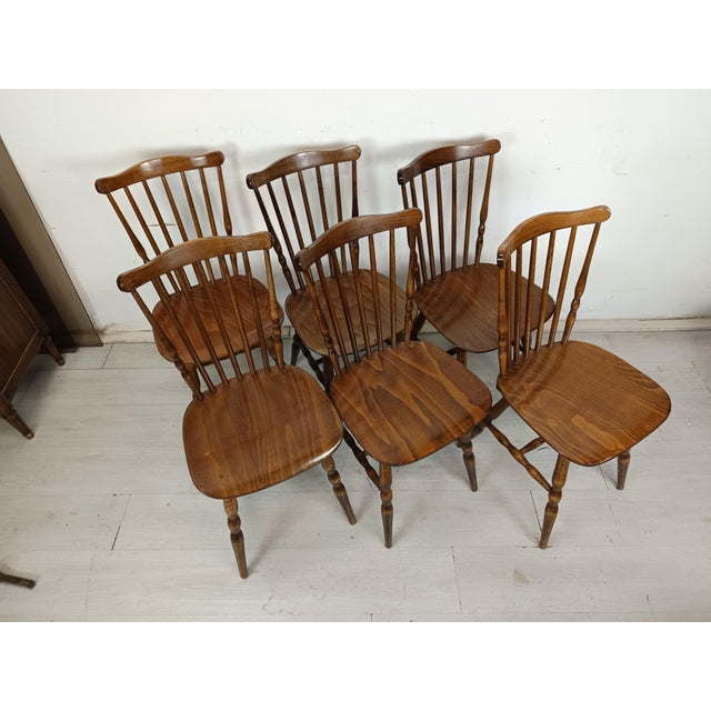 Vintage Tacoma Chair from Baumann, 1970s, Set of 6, in Good conditions. Designed 1970 to 1979 This piece has an...