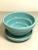 Mid 20th Century McCoy Pottery 1940s - 1960s Small “Teal Blue" Mid-Century Flowerpot and Saucer For Sale - Image 5 of 5