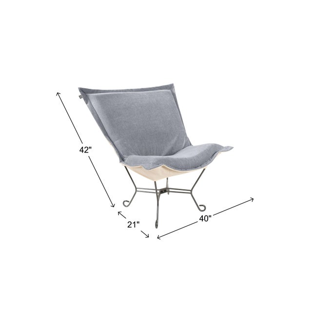 Blue Komodo Breeze Puff Chair and Frame For Sale - Image 8 of 8