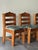 1960s Set of 4 1960s Brutalist Oak Dining Chairs For Sale - Image 5 of 6