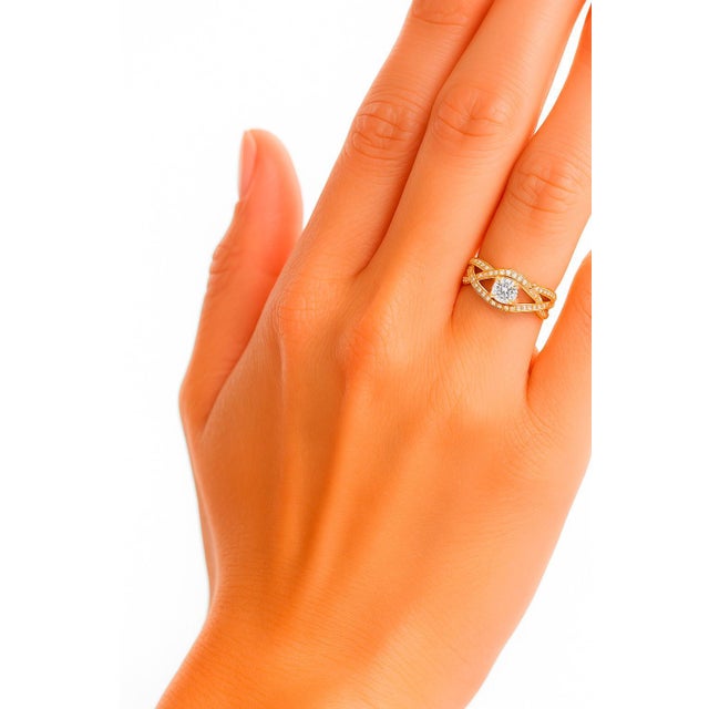 0.5 ct moissanite 14k gold engagement ring. Moissanite gold ring. Metal: 14k gold Weight: 2.2 gr depends from size 1 piece...