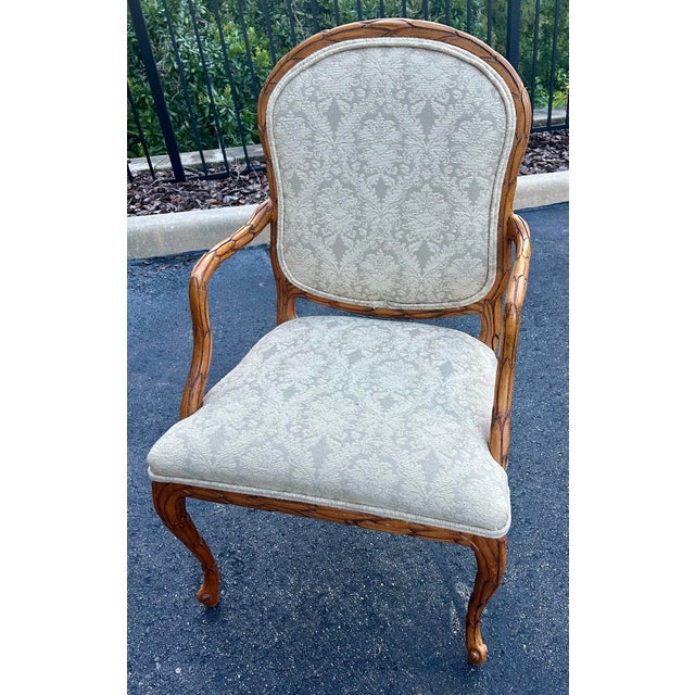 Late 20th Century Vintage Hickory French Louis XVI Faux Bois Chair For Sale - Image 10 of 11