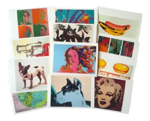 Andy Warhol Estate Vintage 1989 " Aw Foundation " Pop Art Postcard Prints - Set of 12