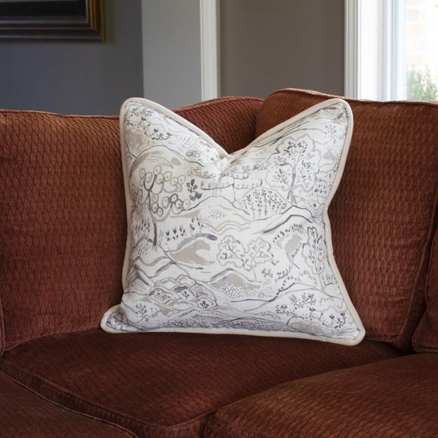 Brown 24 x 24 Pillow Fable Sand - Down Insert For Sale - Image 8 of 10