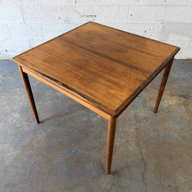 Mid-Century Modern Vintage Danish Modern Rosewood Reversible Dining & Game Table by Poul Hundevad, 1960s Mid Century For Sale - Image 3 of 11