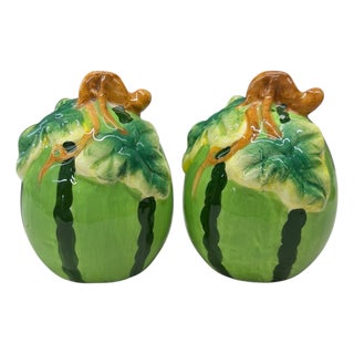 Vintage Watermelon Salt and Pepper - A Pair For Sale