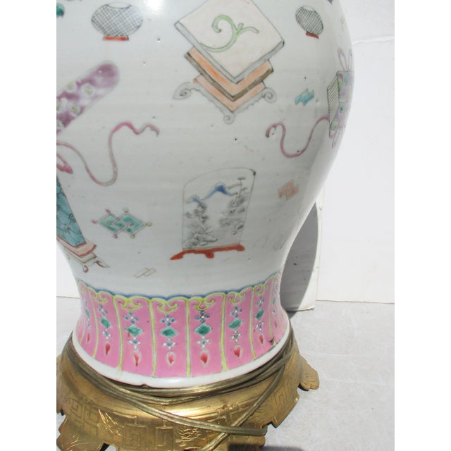 Early 18th Century Chinese Yongzheng Porcelain Ginger Jar Lamp For Sale - Image 11 of 14