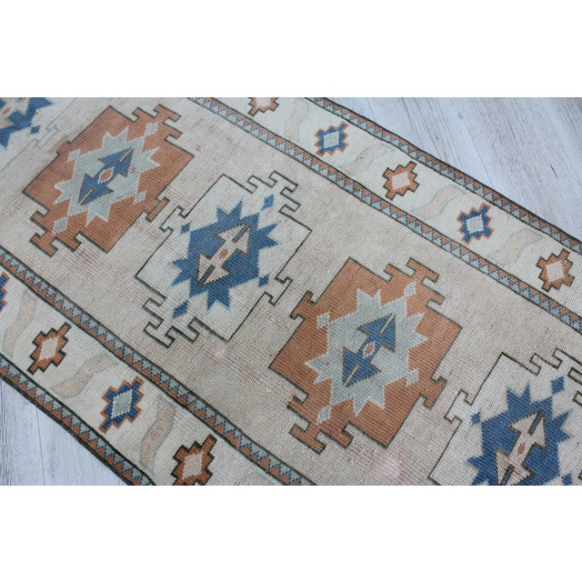 1960s 1960s Modern Handmade Runner Rug - 34"x87" For Sale - Image 5 of 12