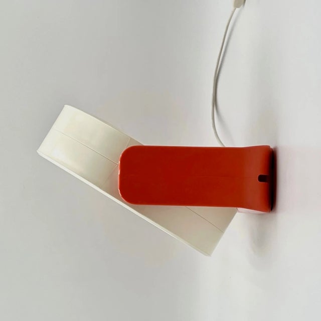 Space Age Mirror with Orange Base, 1960s For Sale - Image 11 of 13