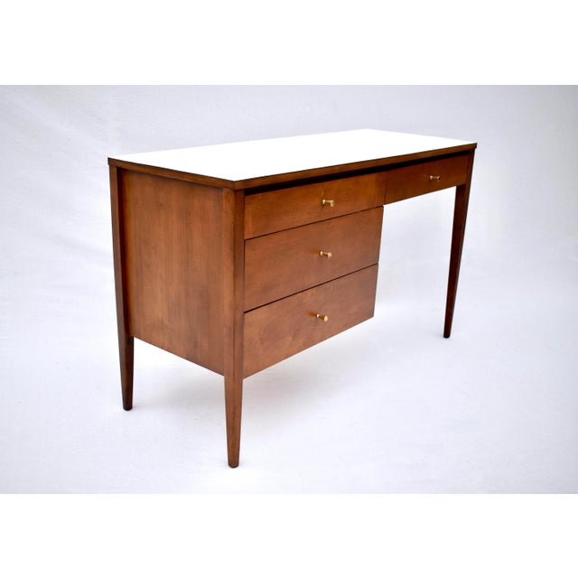 Wood Mid-Century Modern Paul McCobb Desk and Chair Set, Birch and Laminate For Sale - Image 7 of 13