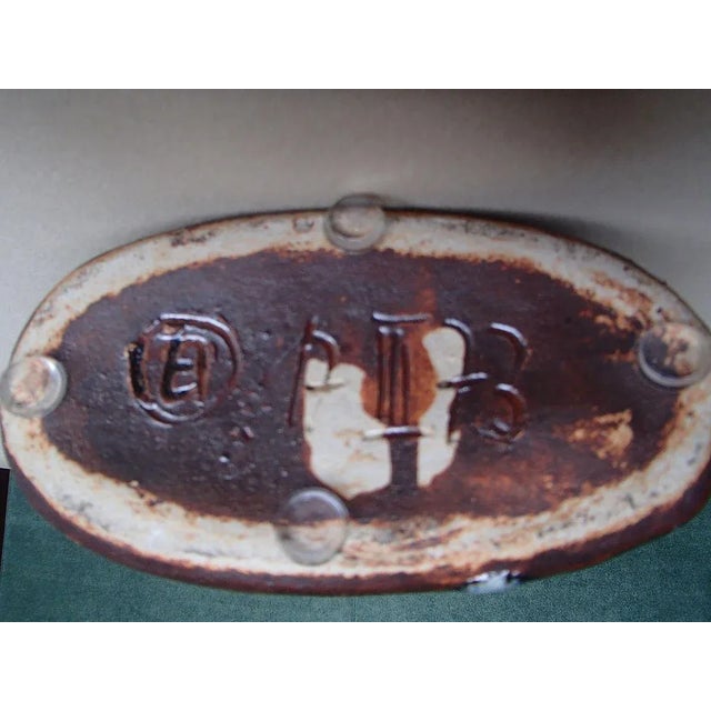 Ceramic Blue and Brown Ceramic Vase, 1973 For Sale - Image 7 of 9