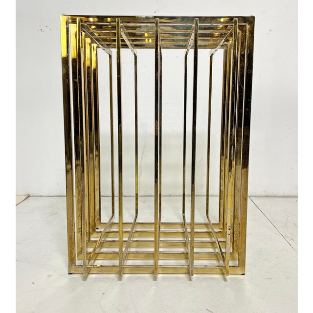 Metal C. 1970s Pierre Cardin Cage-Form Brass Dining Table Base For Sale - Image 7 of 10