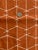Hand printed, whimsical "criss cross" fabric from Ferrick Mason in orange colorway. Unused piece measuring 41" wide...
